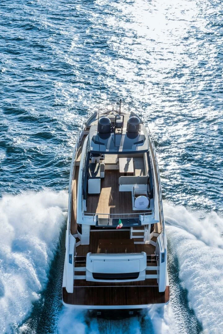 a boat in the water aboard OUR TRADE Yacht for Sale