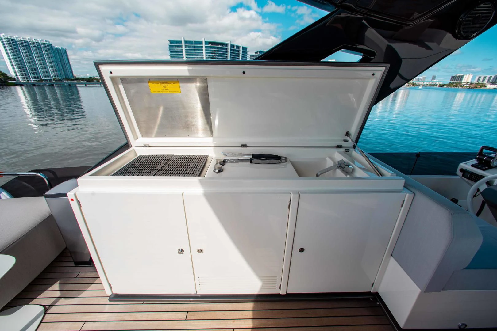 a boat on the water aboard OUR TRADE Yacht for Sale