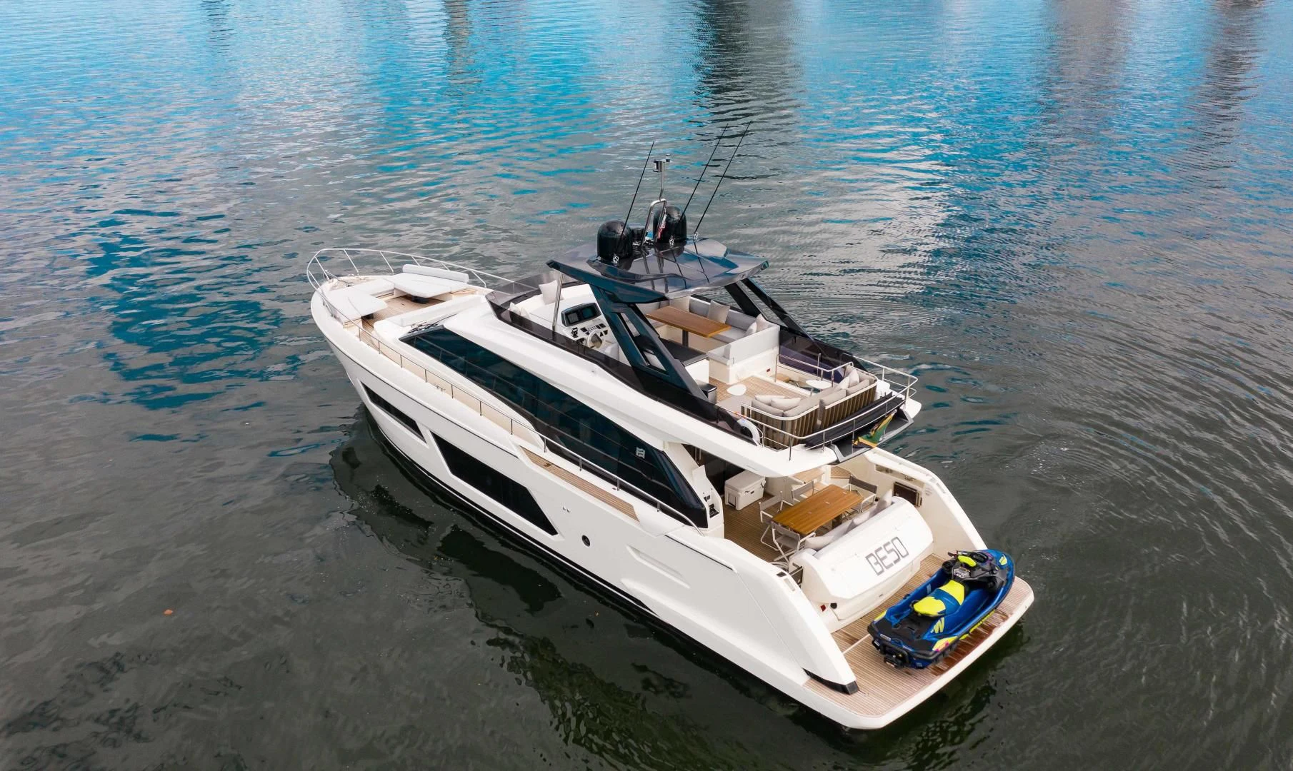 a boat on the water aboard OUR TRADE Yacht for Sale