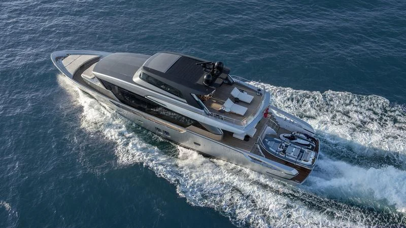 a boat in the water aboard SANLORENZO SX88/01 Yacht for Sale