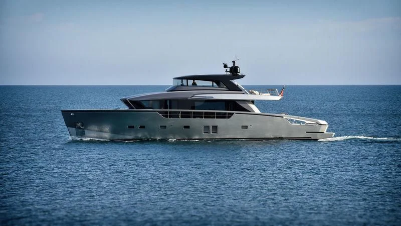 a boat in the water aboard SANLORENZO SX88/01 Yacht for Sale