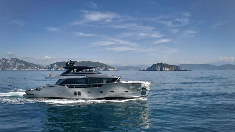 a boat in the water aboard SANLORENZO SX88/01 Yacht for Sale