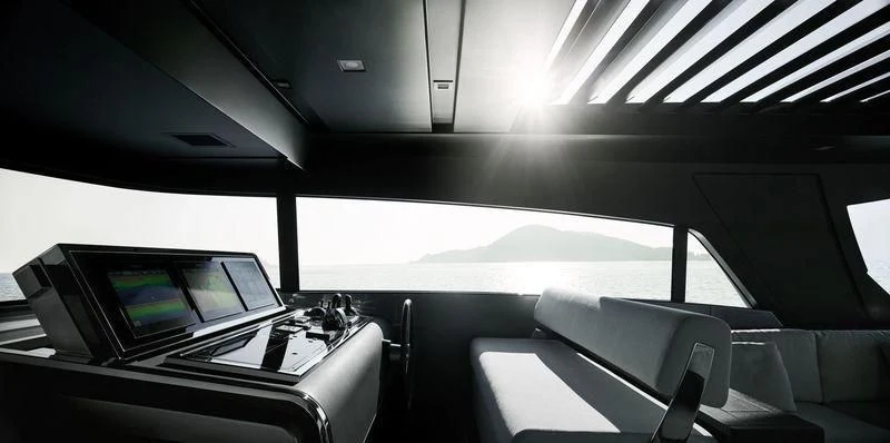 a view of the inside of a car aboard SANLORENZO SX88/01 Yacht for Sale