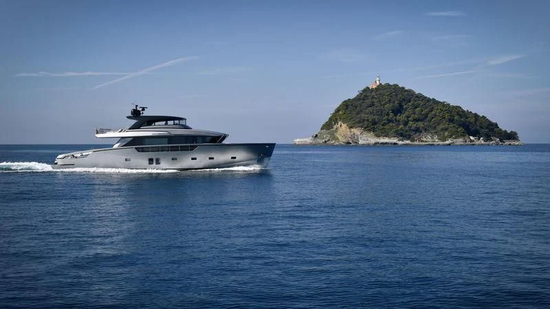 a boat on the water aboard SANLORENZO SX88/01 Yacht for Sale
