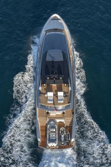 a ship on the water aboard SANLORENZO SX88/01 Yacht for Sale