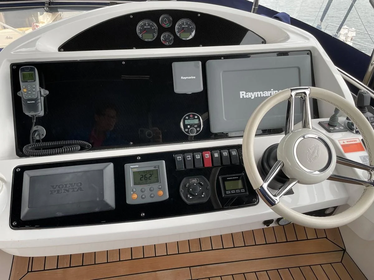 a close-up of a car aboard GRACE ELLEN Yacht for Sale