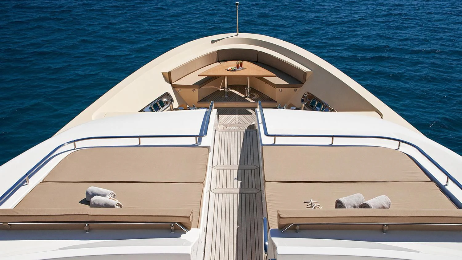 a white boat on the water aboard SOURAYA Yacht for Sale