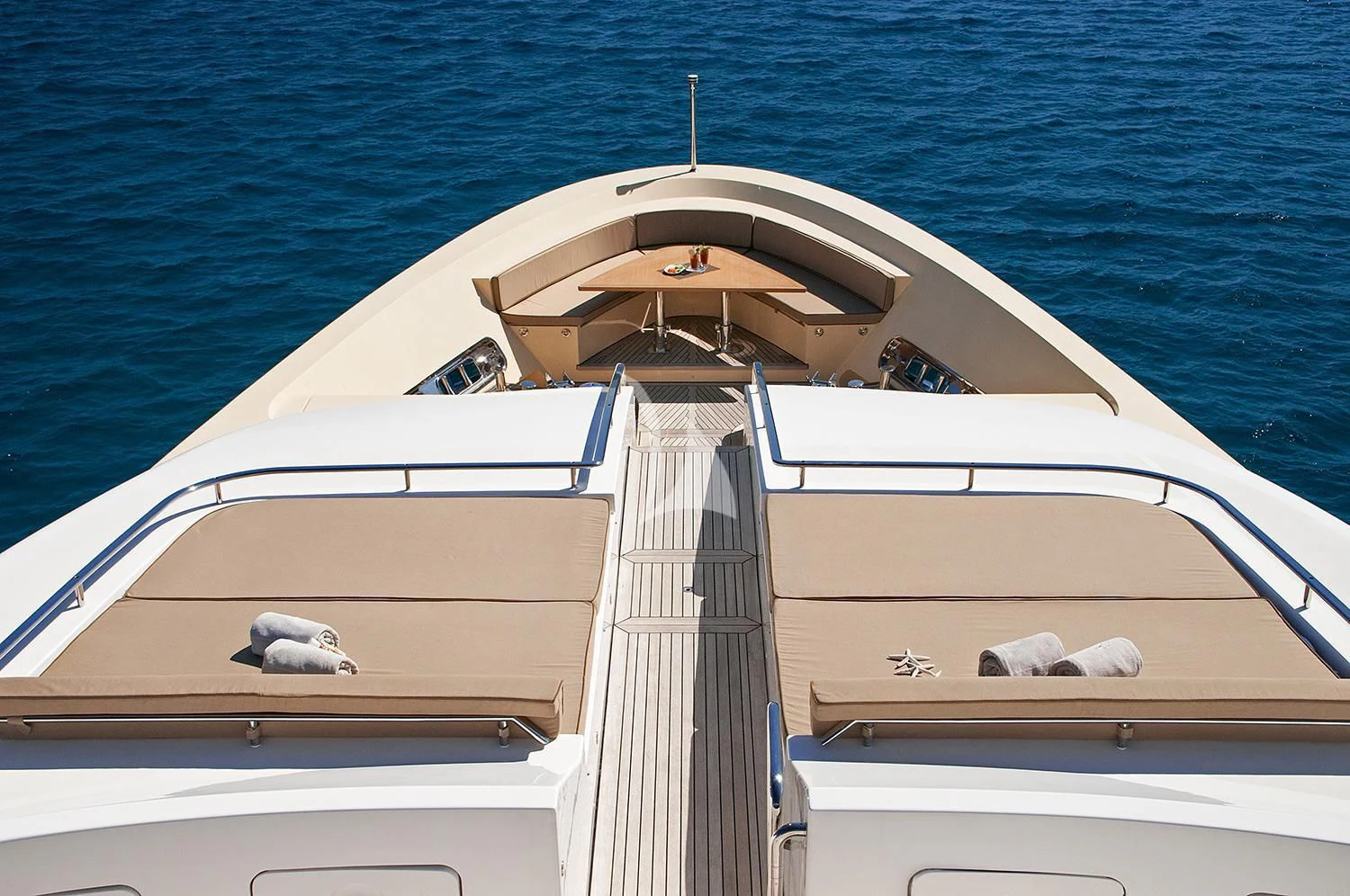 a white boat on the water aboard SOURAYA Yacht for Sale