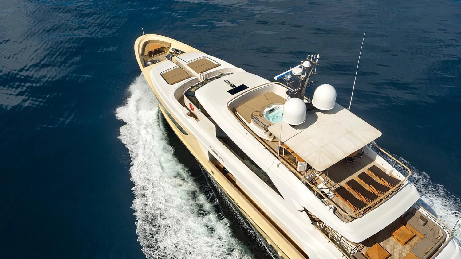 a space shuttle on the water aboard SOURAYA Yacht for Sale