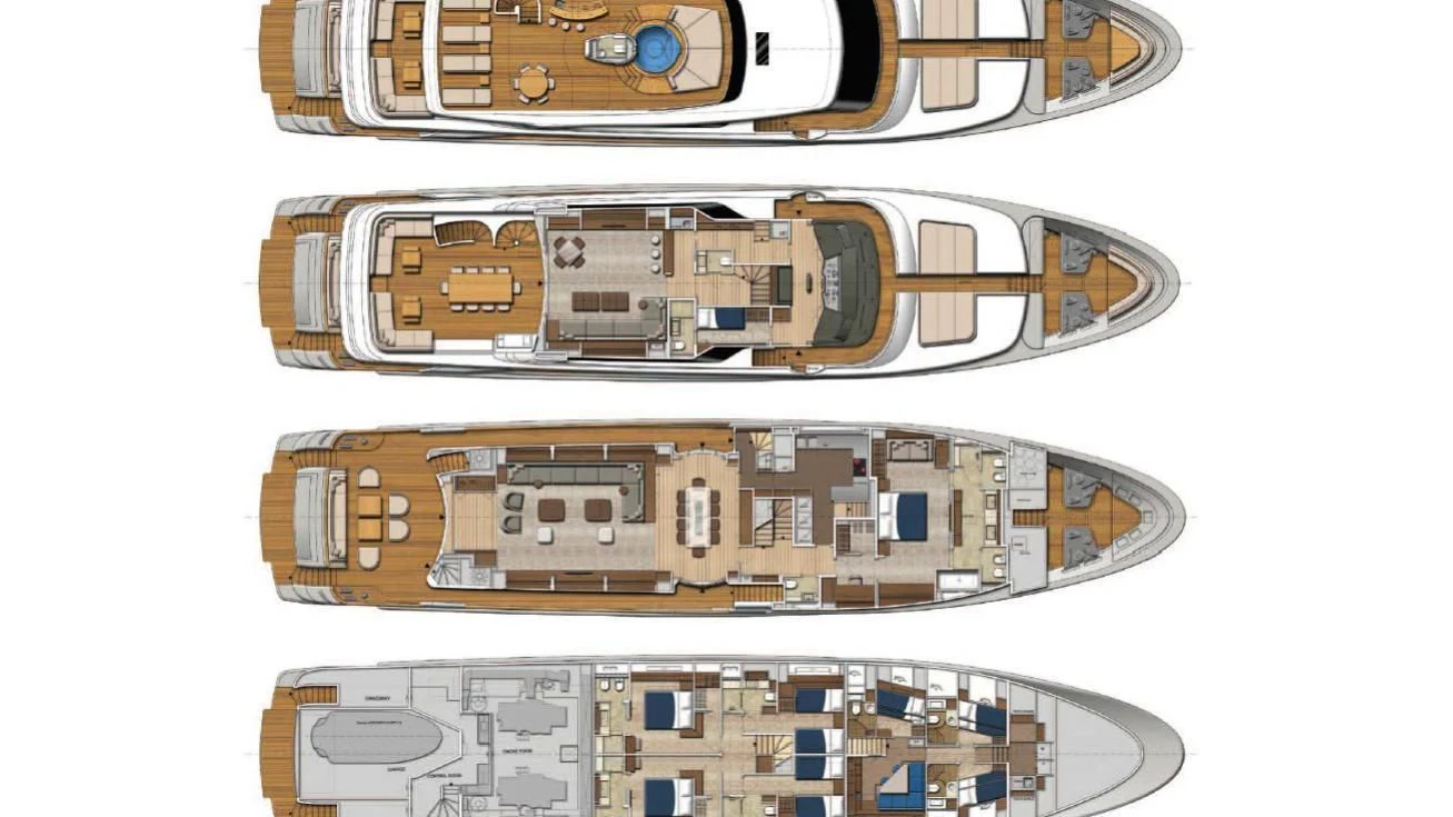 a couple of gold and silver metal parts aboard SOURAYA Yacht for Sale