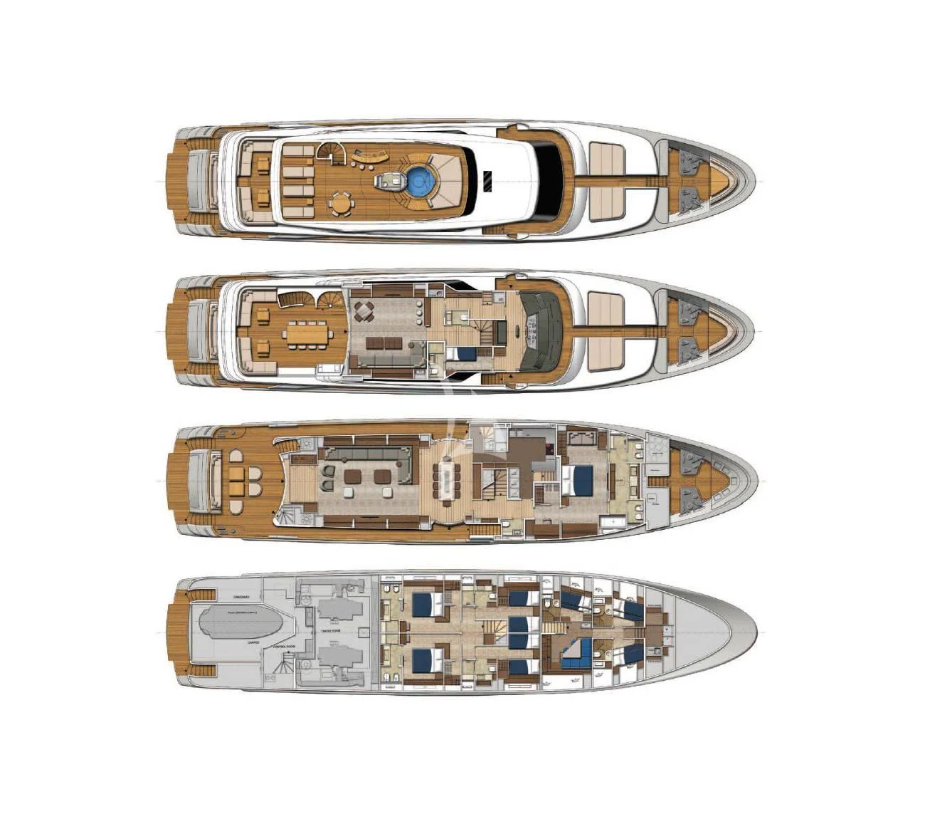 a group of metal guns aboard SOURAYA Yacht for Sale