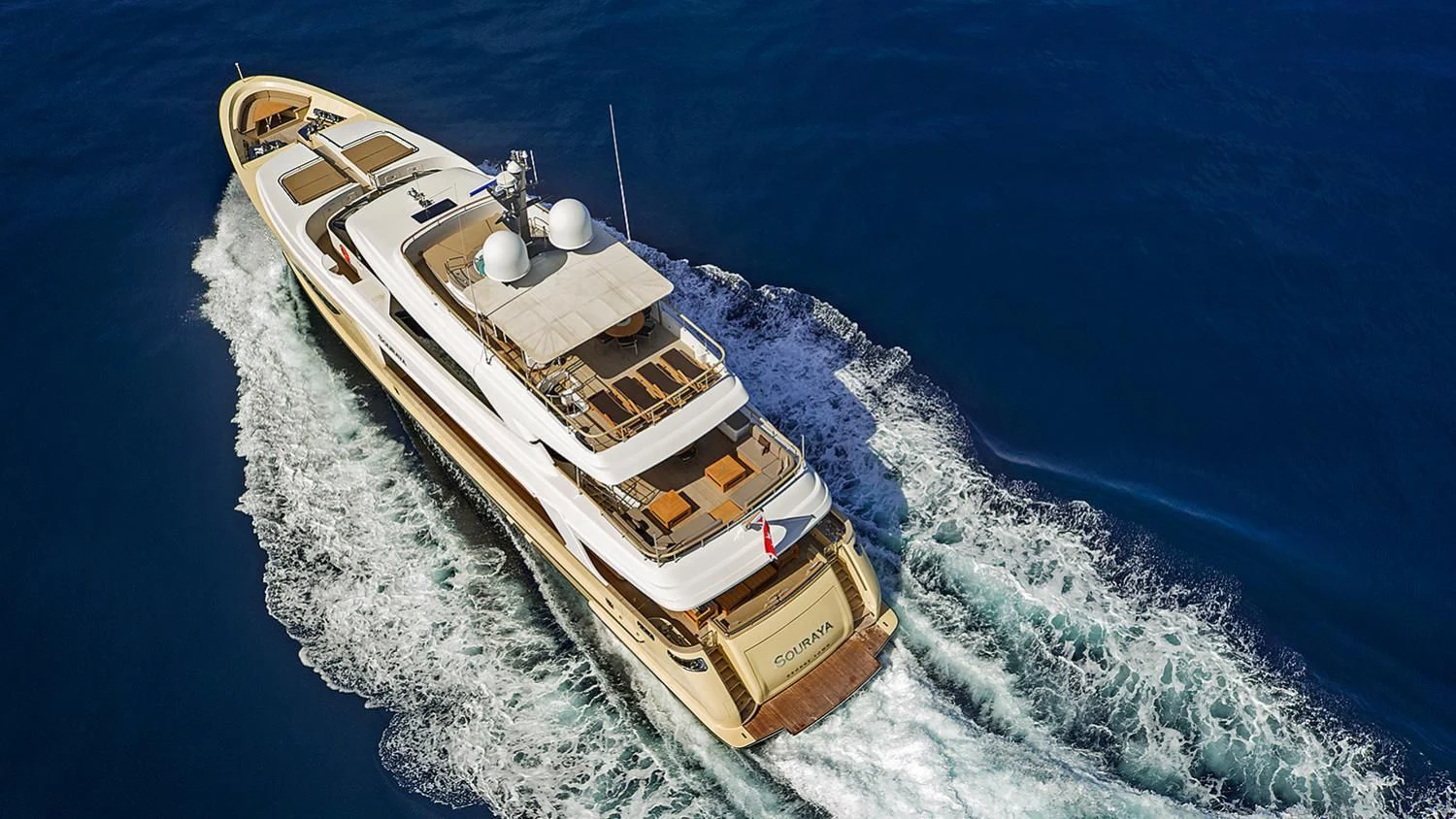 a ship on the water aboard SOURAYA Yacht for Sale