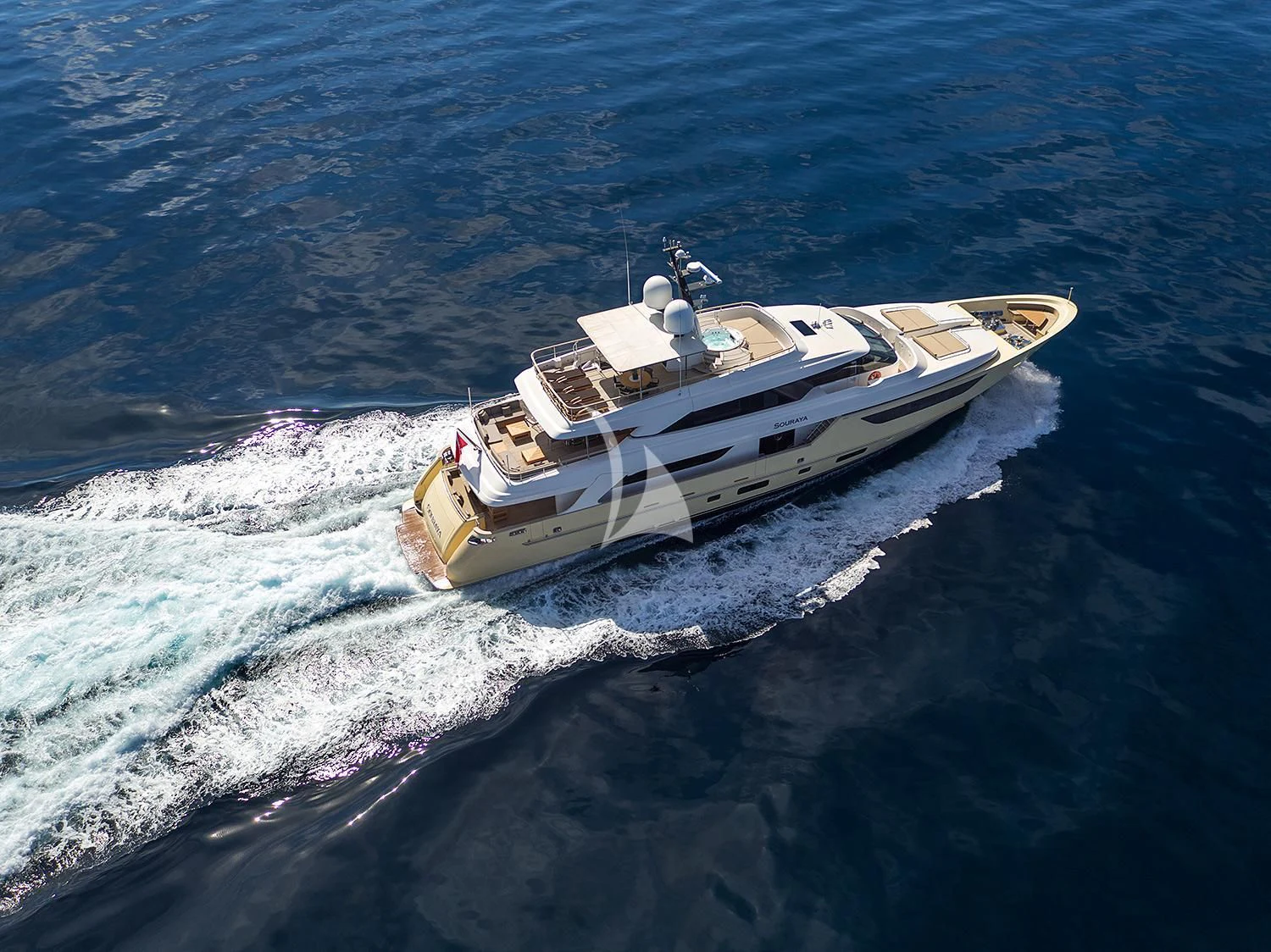 a ship in the water aboard SOURAYA Yacht for Sale