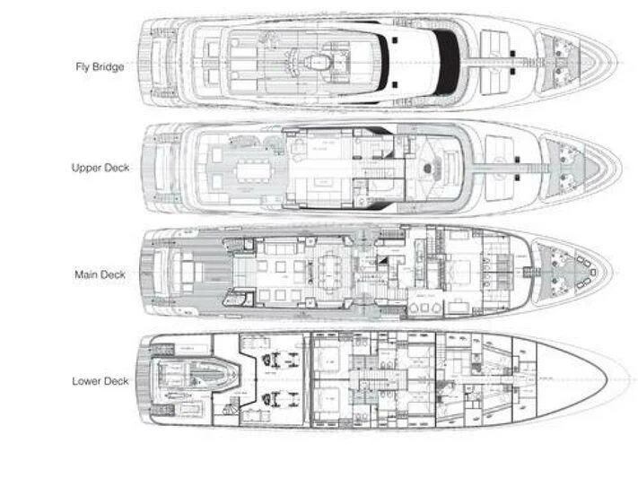 diagram, engineering drawing aboard SOURAYA Yacht for Sale