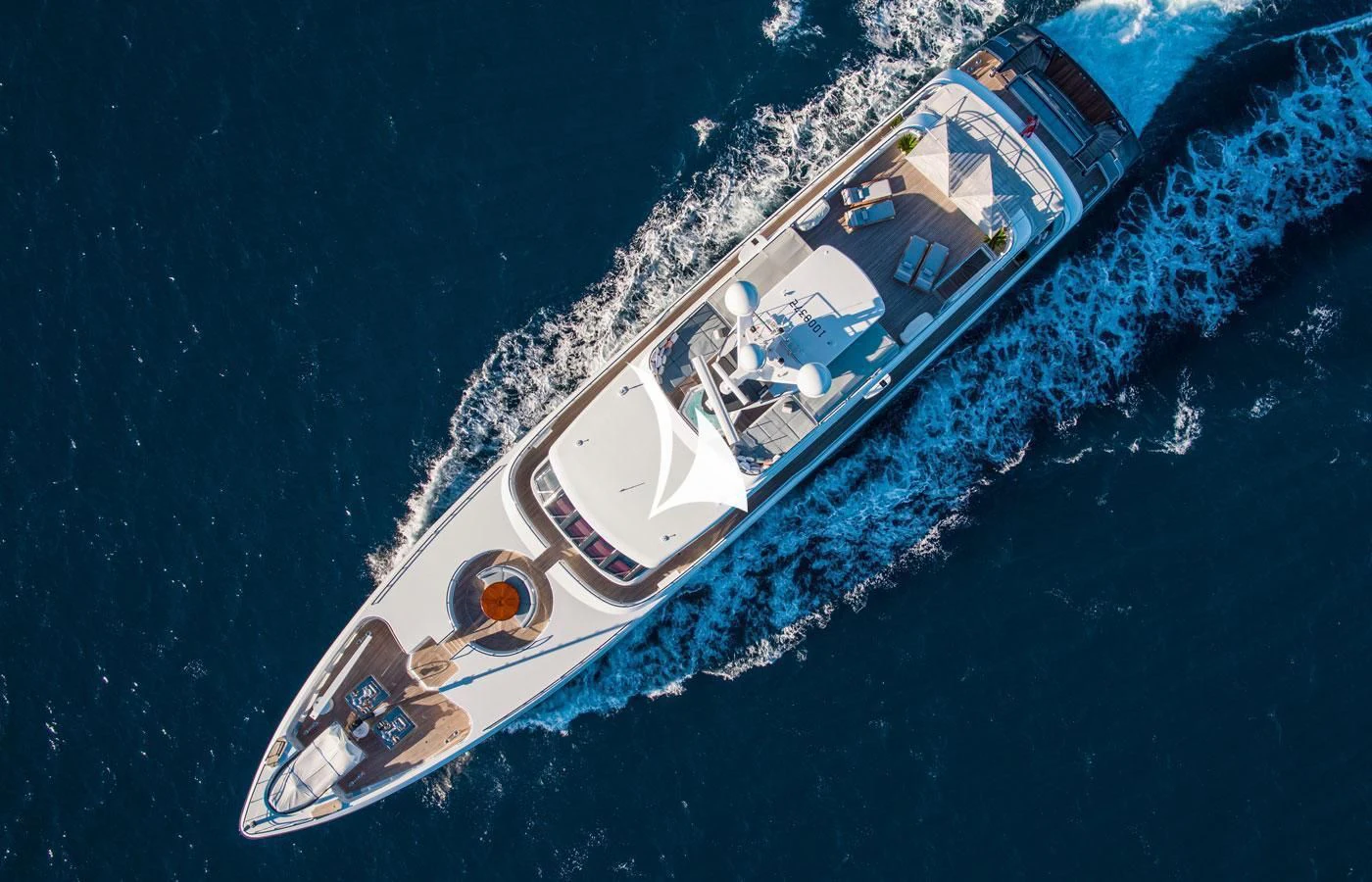 a satellite in space aboard EMERALD (YET) Yacht for Sale