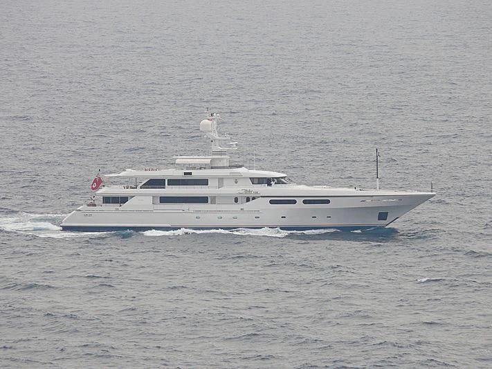 a white boat in the water aboard EMERALD (YET) Yacht for Sale