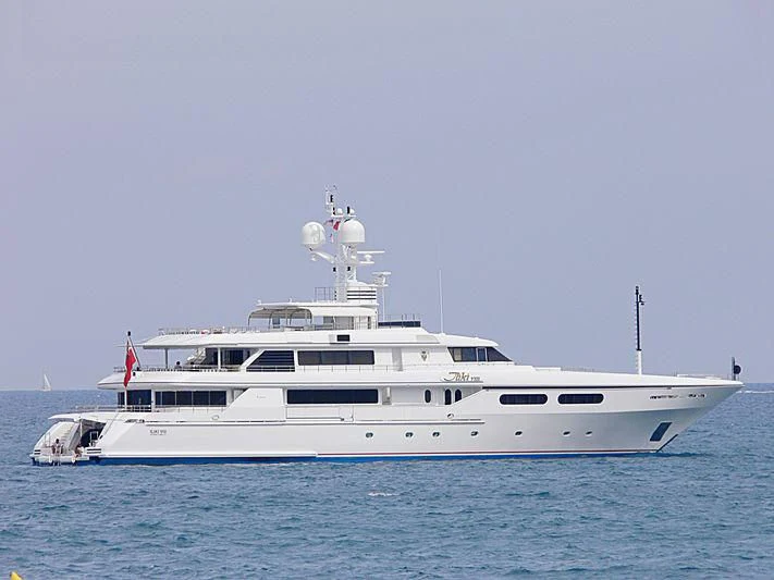 a large white boat in the water aboard EMERALD (YET) Yacht for Sale
