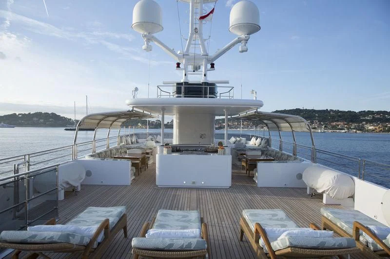 a boat on a dock aboard EMERALD (YET) Yacht for Sale