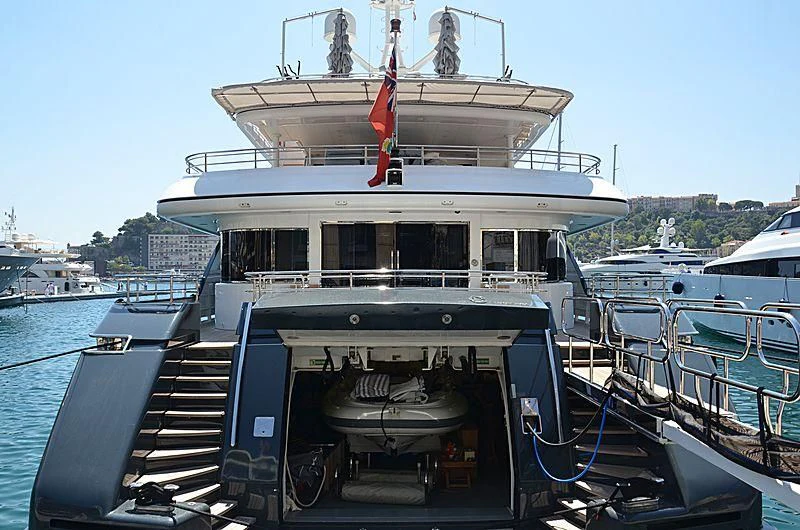 a boat on a dock aboard EMERALD (YET) Yacht for Sale