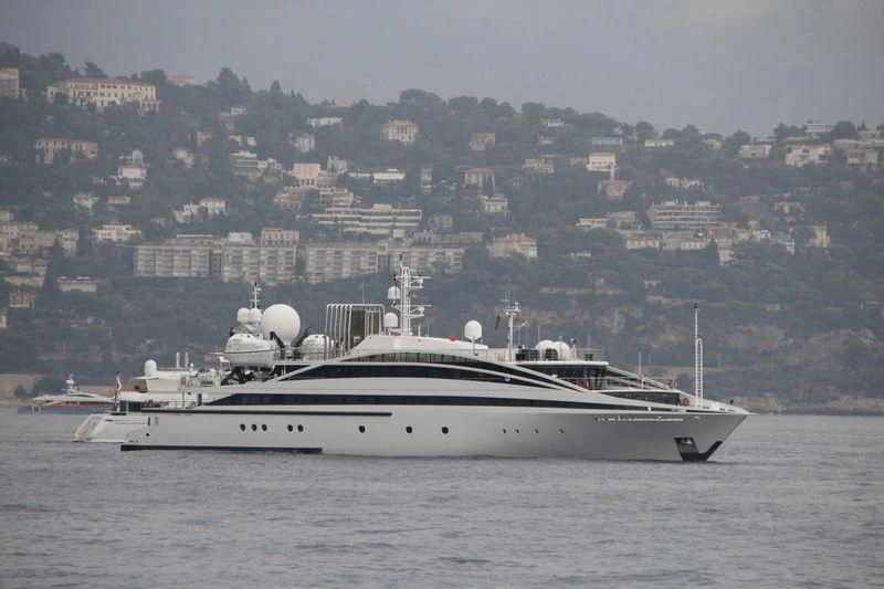 a large white boat in the water aboard ELEGANT 007 Yacht for Sale