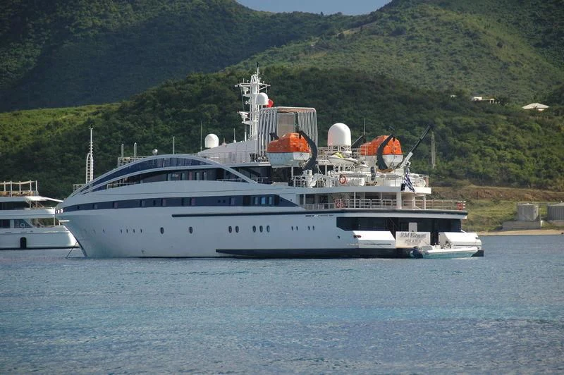 a large white ship in the water aboard ELEGANT 007 Yacht for Sale