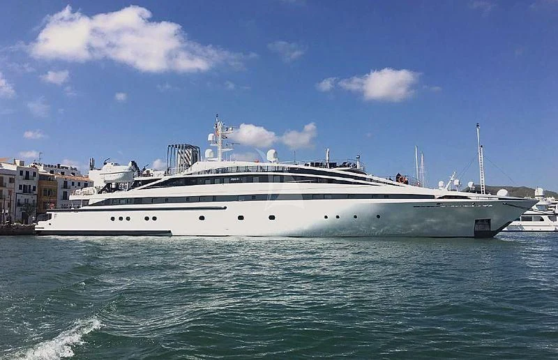 a large white ship aboard ELEGANT 007 Yacht for Sale