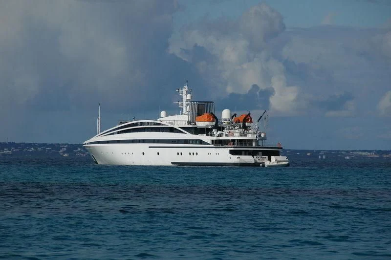 a white boat in the water aboard ELEGANT 007 Yacht for Sale