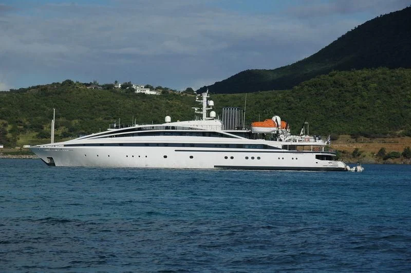 a white yacht in the water aboard ELEGANT 007 Yacht for Sale