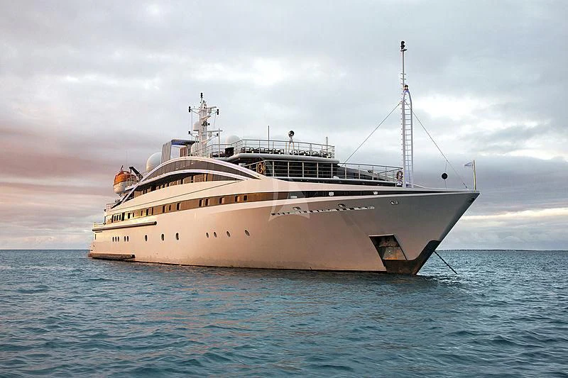 a large ship in the water aboard ELEGANT 007 Yacht for Sale