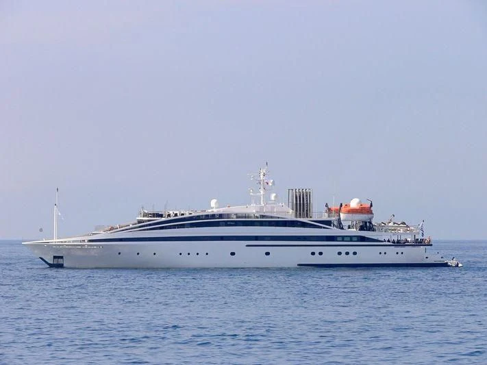 a large white boat in the water aboard ELEGANT 007 Yacht for Sale