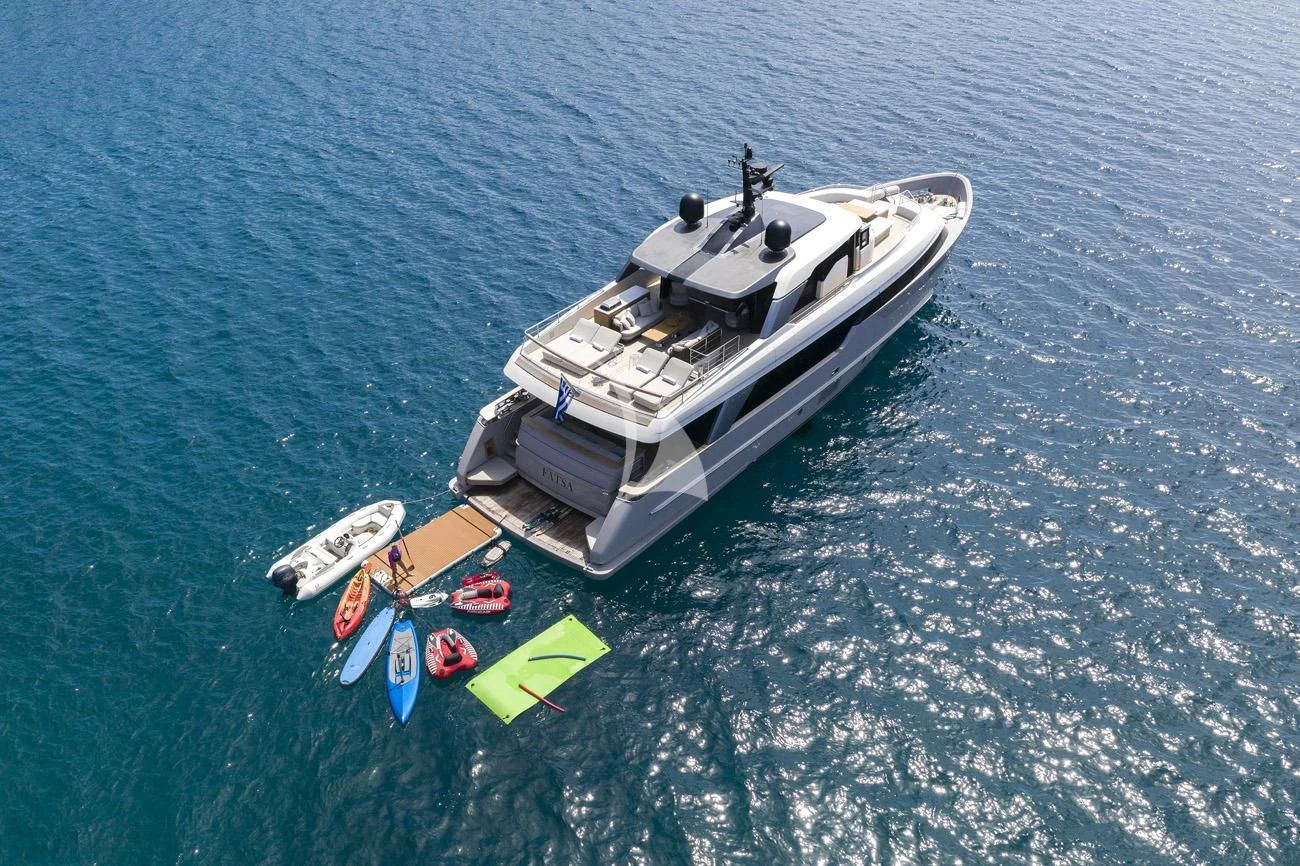 a submarine in the water aboard FATSA Yacht for Sale