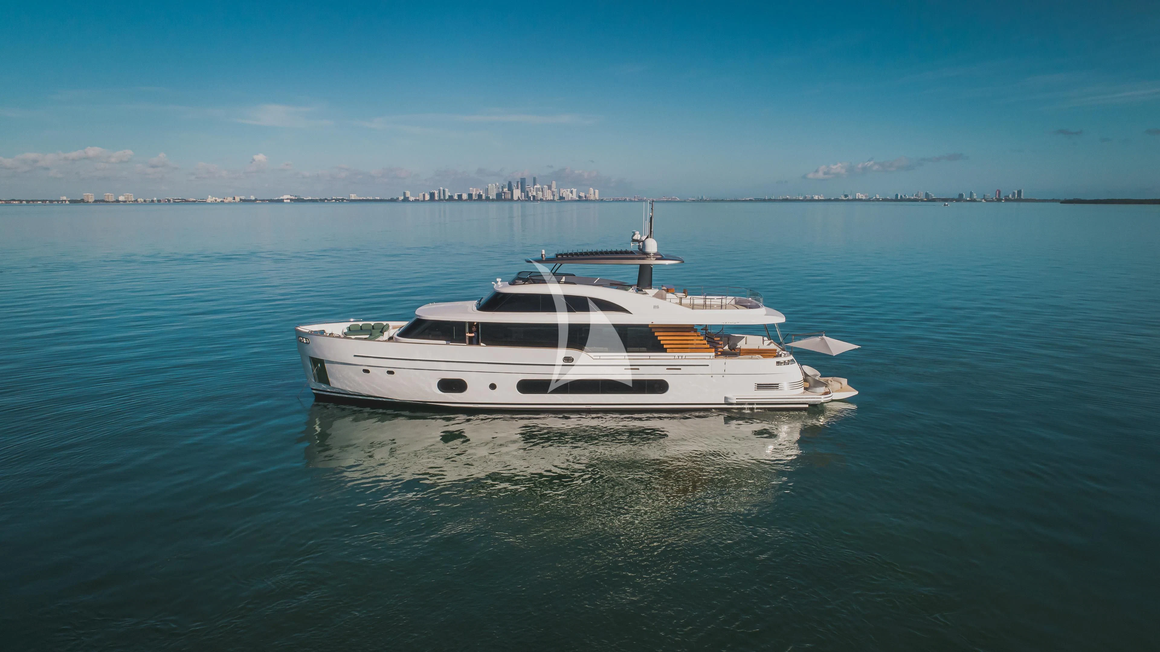 a white yacht in the water aboard GUBA TIMES Yacht for Charter