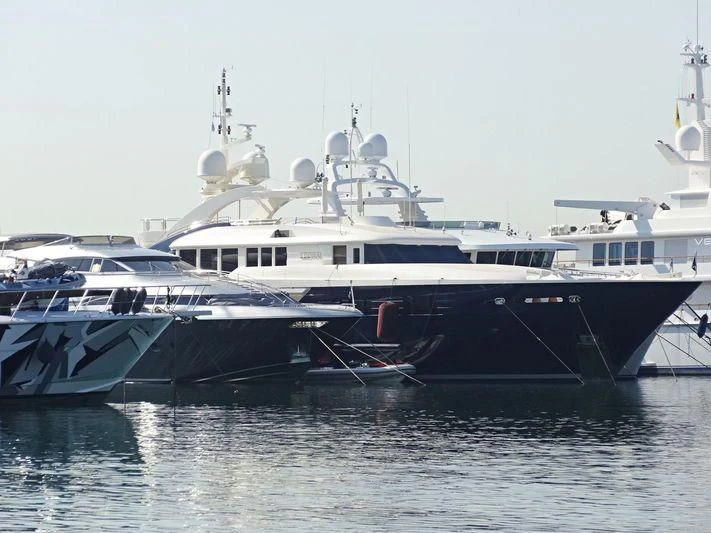a group of boats in the water aboard LEDRA Yacht for Sale