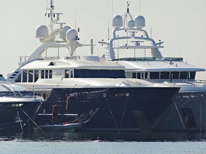 a couple of boats docked aboard LEDRA Yacht for Sale