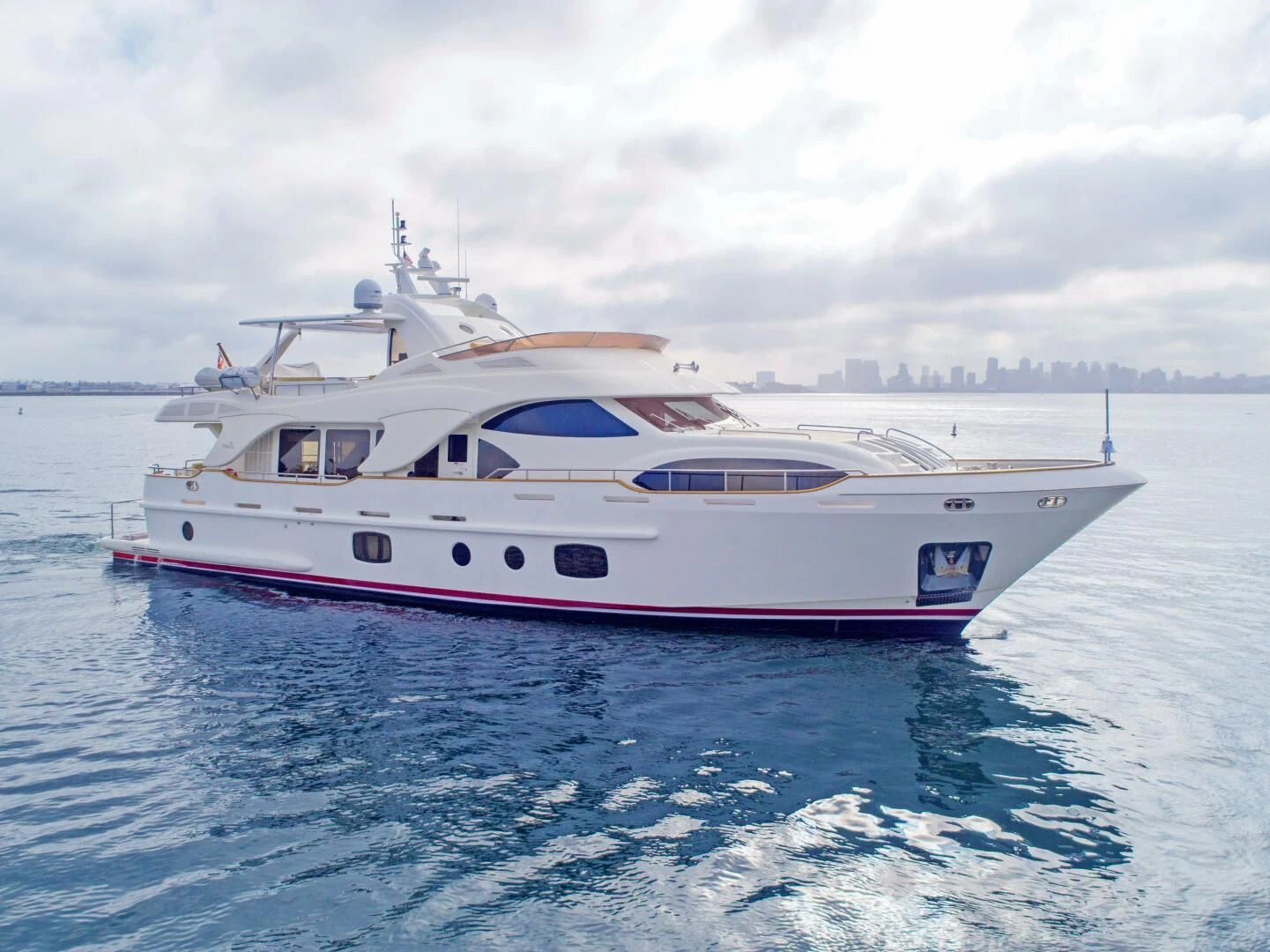 a boat on the water aboard XOXO Yacht for Sale