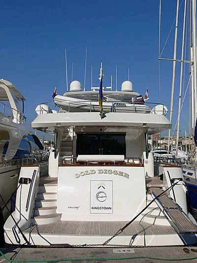 a boat docked at a pier aboard MONTE CARLO Yacht for Sale