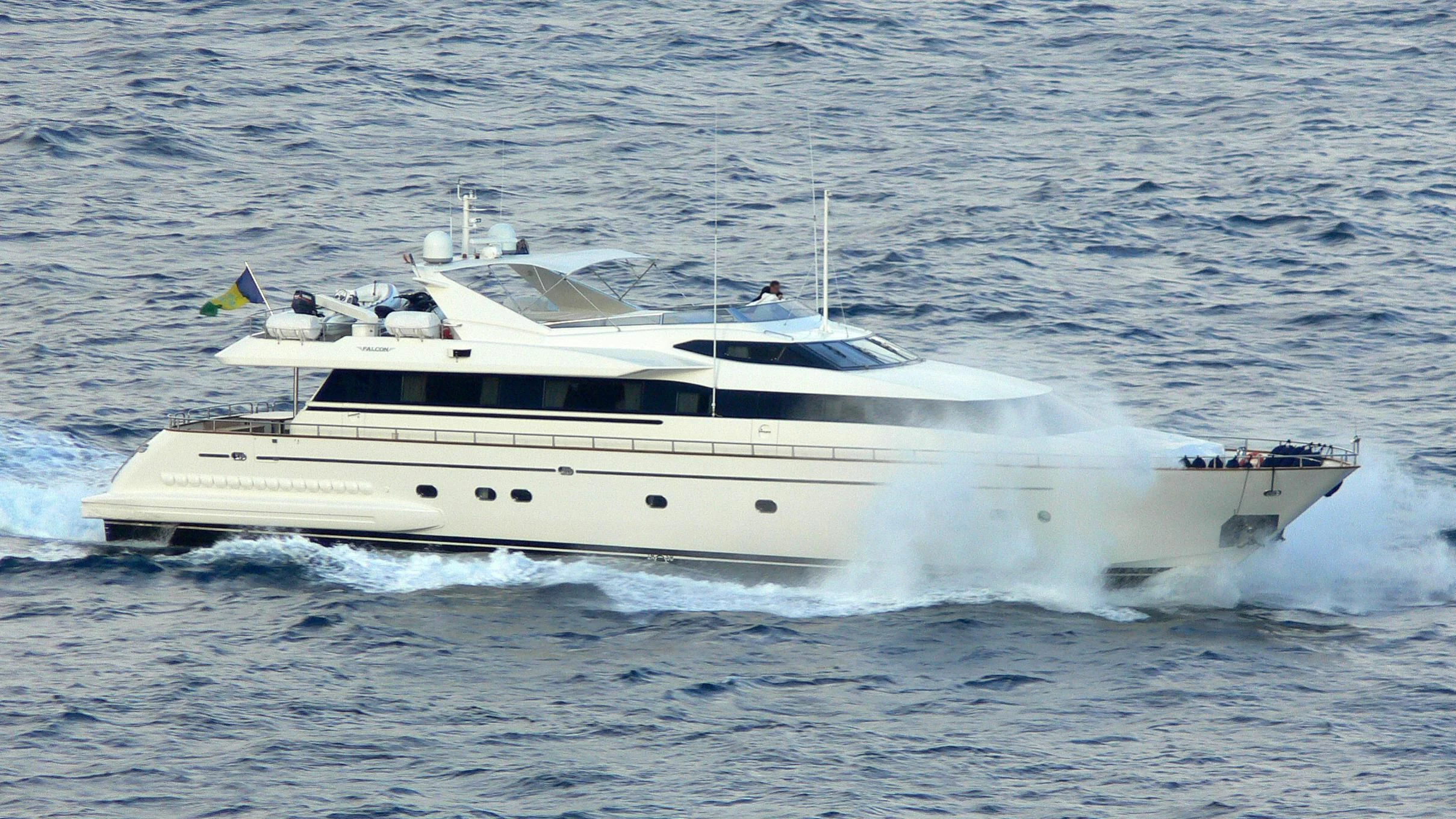 a white yacht in the water aboard MONTE CARLO Yacht for Sale
