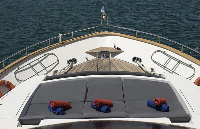 a person on a boat aboard MONTE CARLO Yacht for Sale