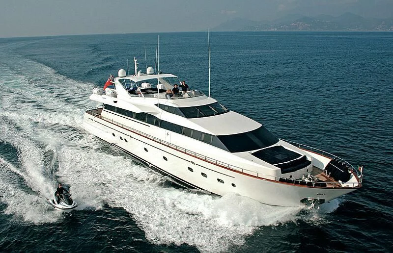 a boat on the water aboard MONTE CARLO Yacht for Sale