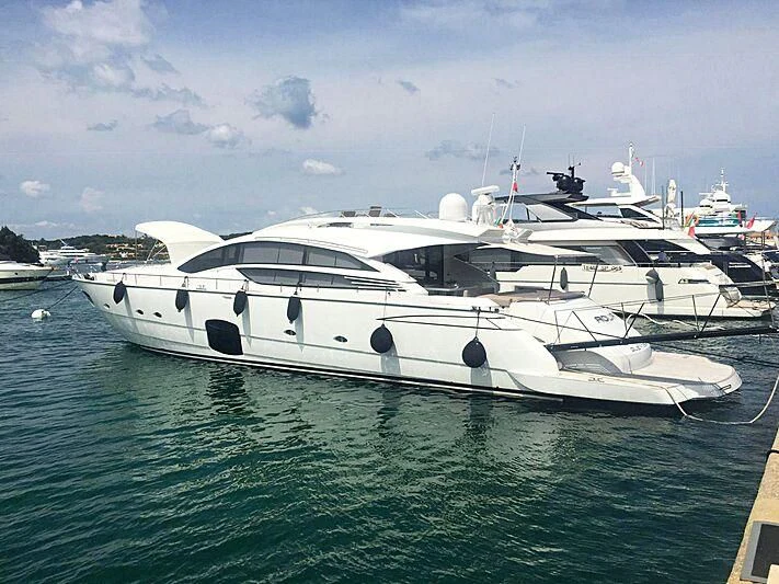 a group of boats in a body of water aboard HIT Yacht for Sale