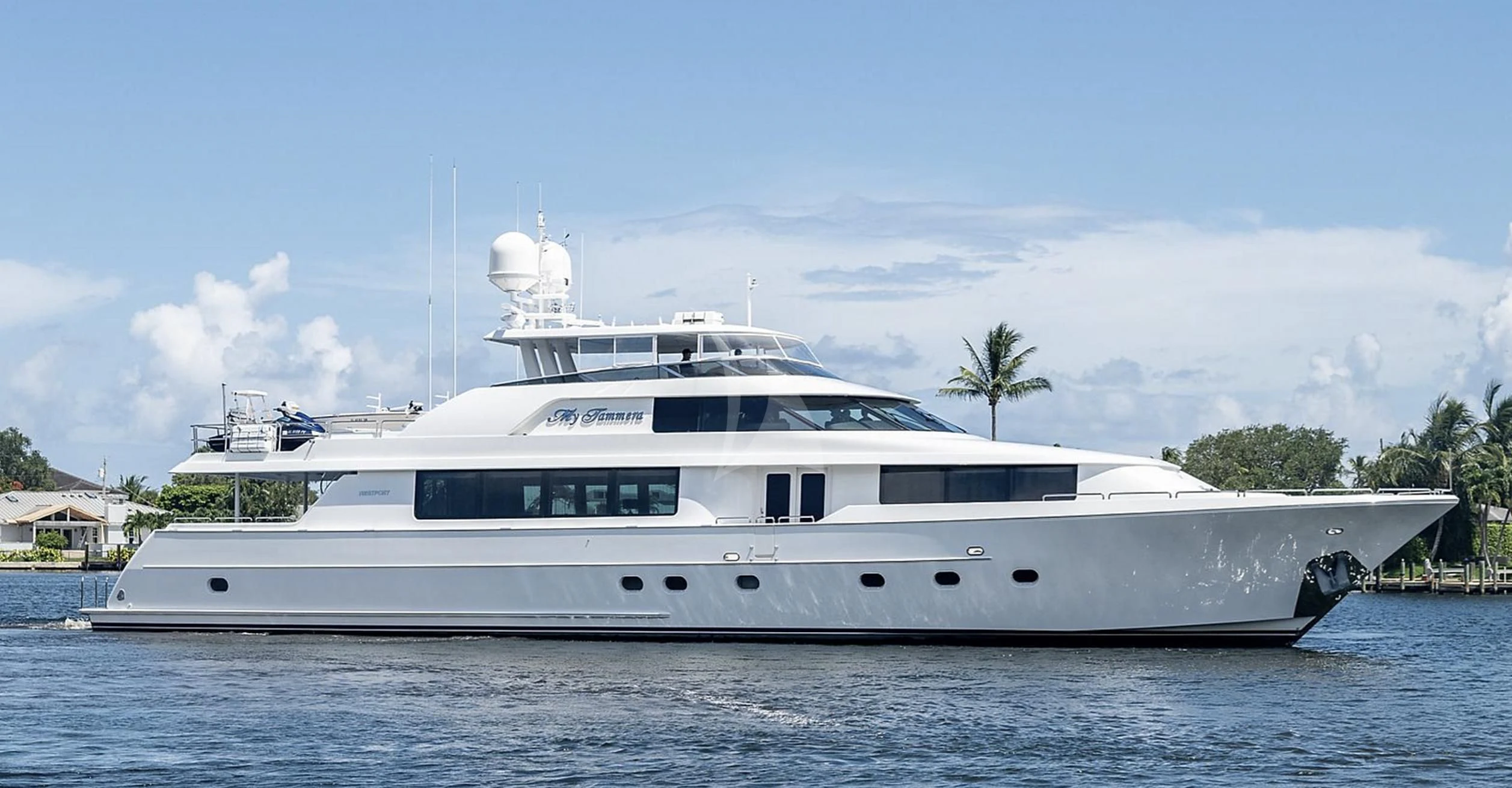 a white yacht on the water aboard BRAVEHEART Yacht for Sale