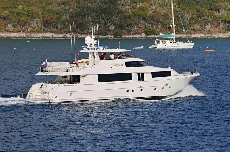 a boat on the water aboard BRAVEHEART Yacht for Sale