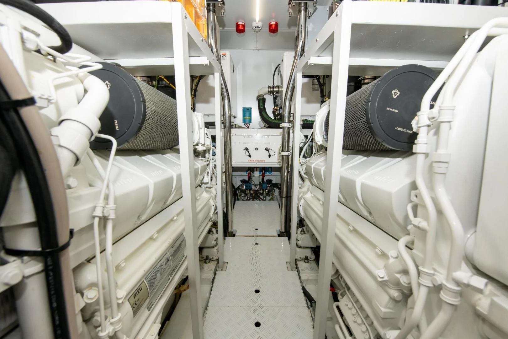 a room with white machines aboard MARAVI Yacht for Sale