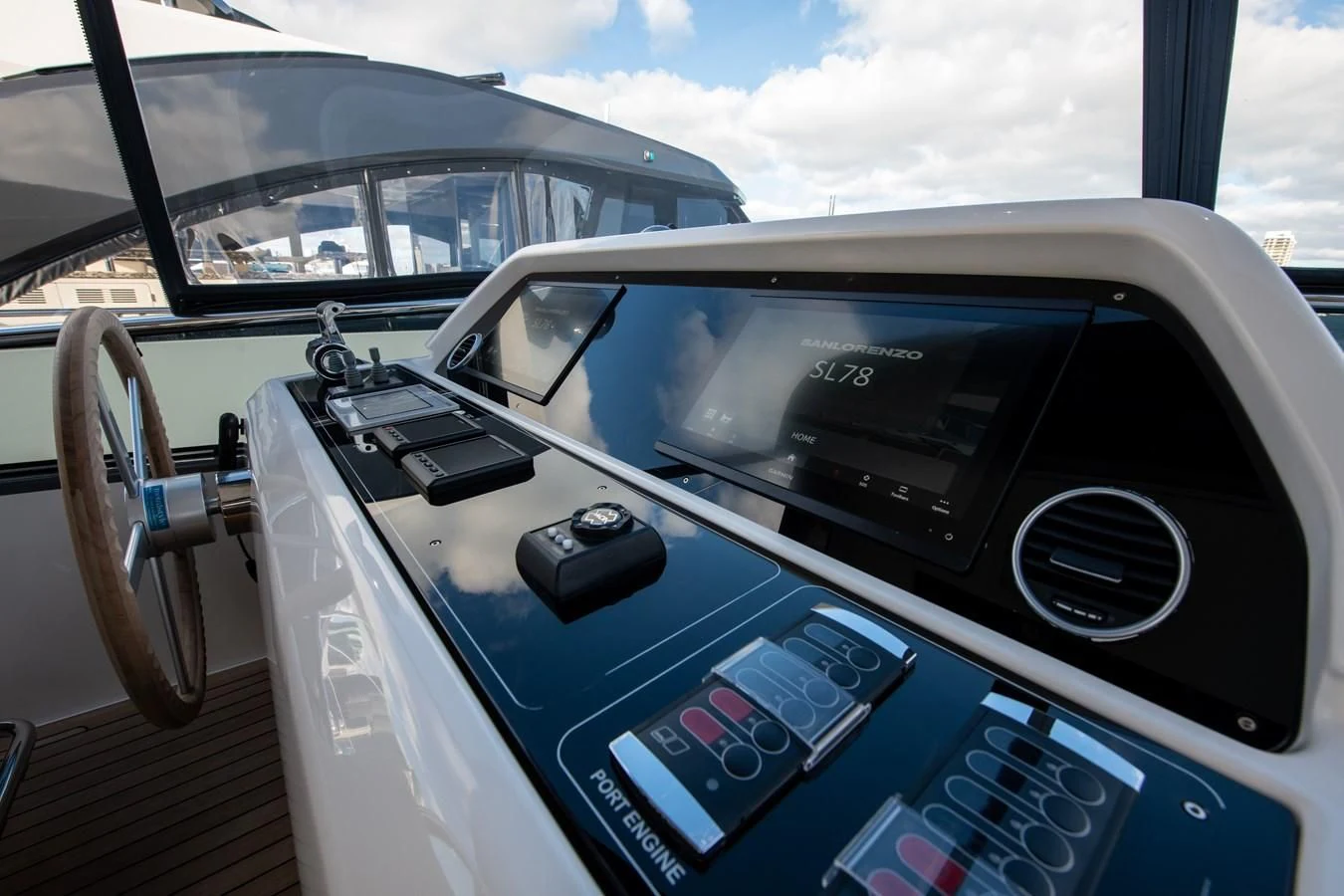the inside of a car aboard MARAVI Yacht for Sale