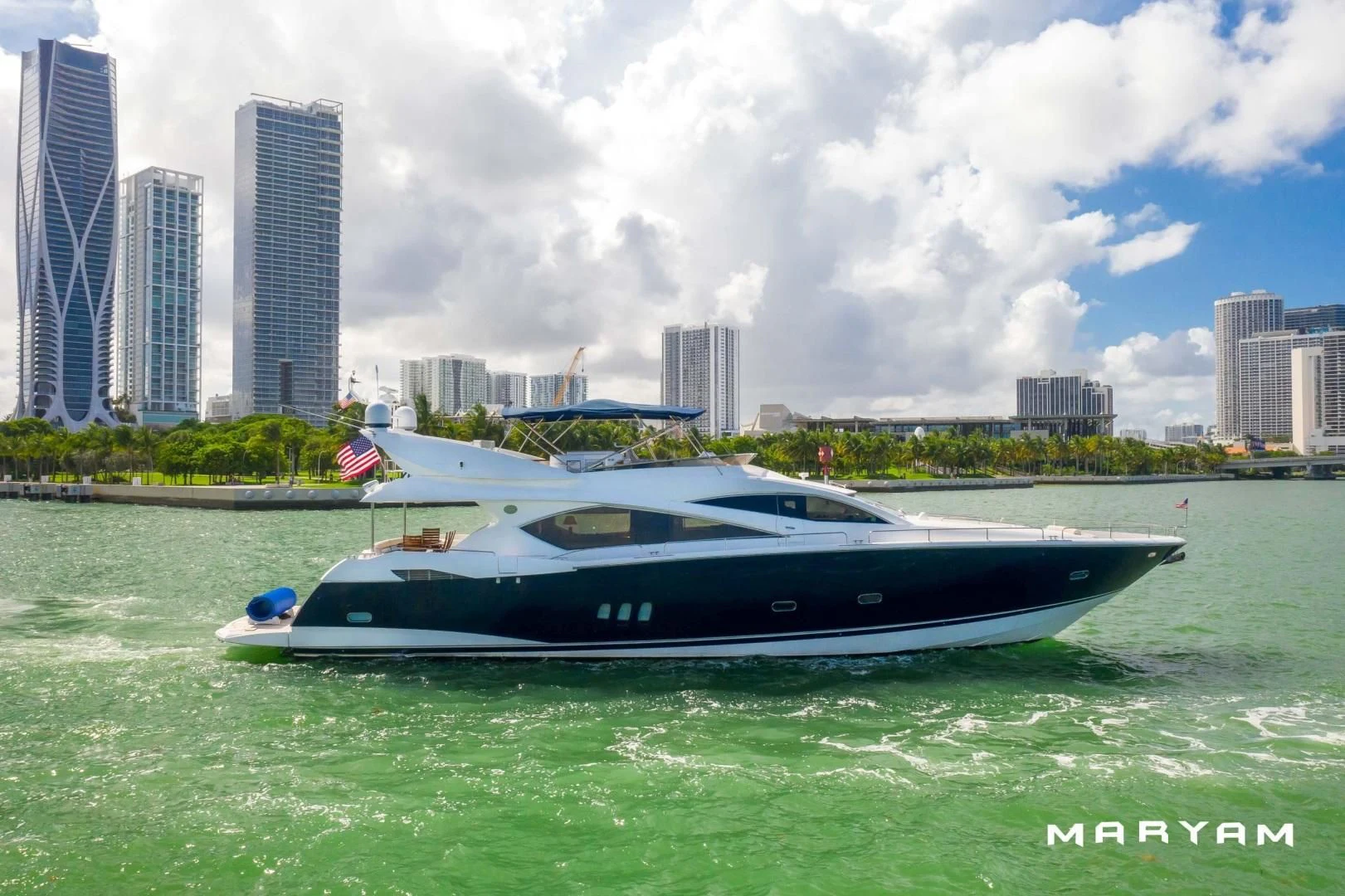 a boat on the water aboard FINS UP Yacht for Sale