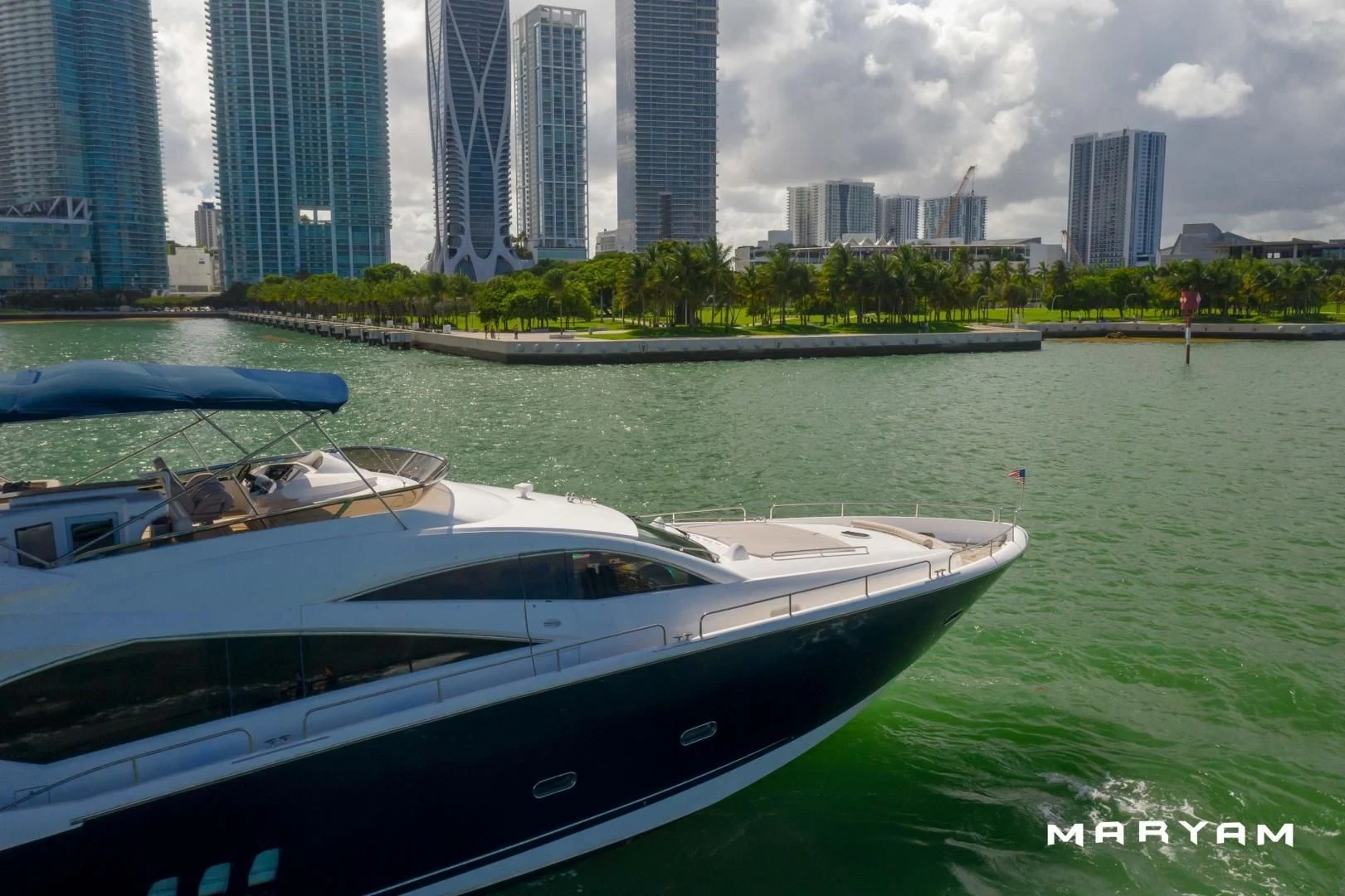 a boat on the water aboard FINS UP Yacht for Sale