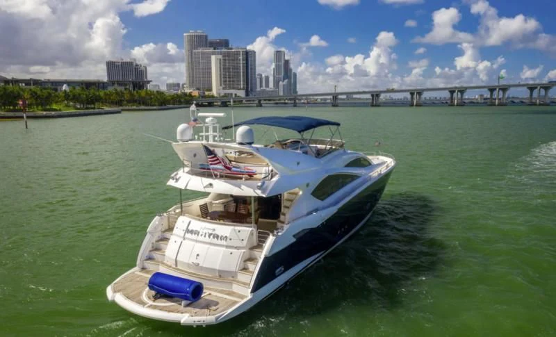 a boat on the water aboard FINS UP Yacht for Sale