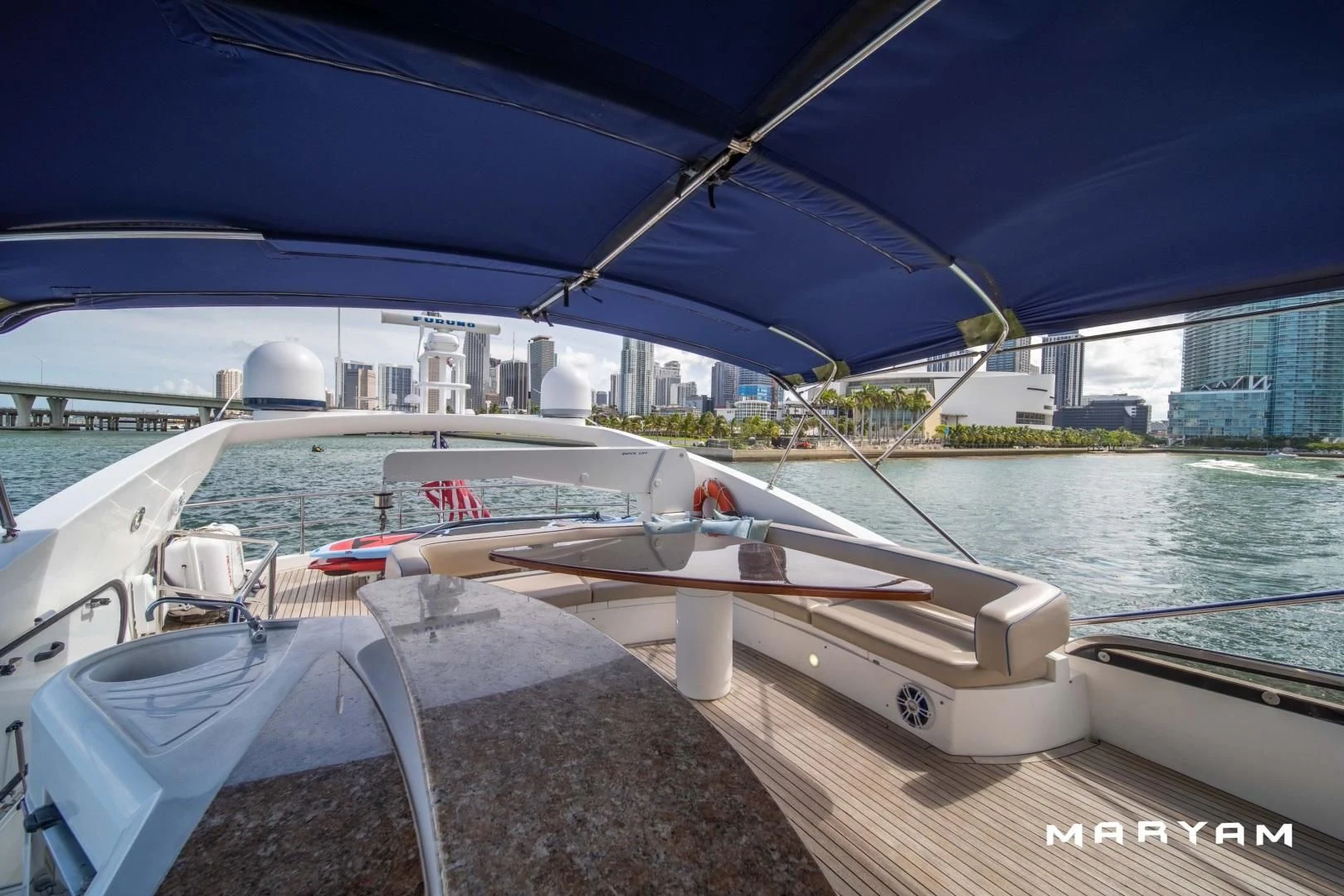 a boat on the water aboard FINS UP Yacht for Sale
