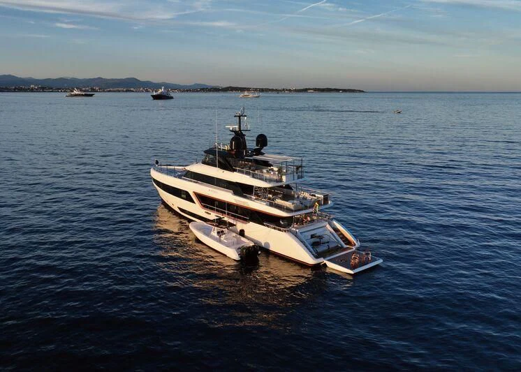 a boat on the water aboard KOJU Yacht for Sale