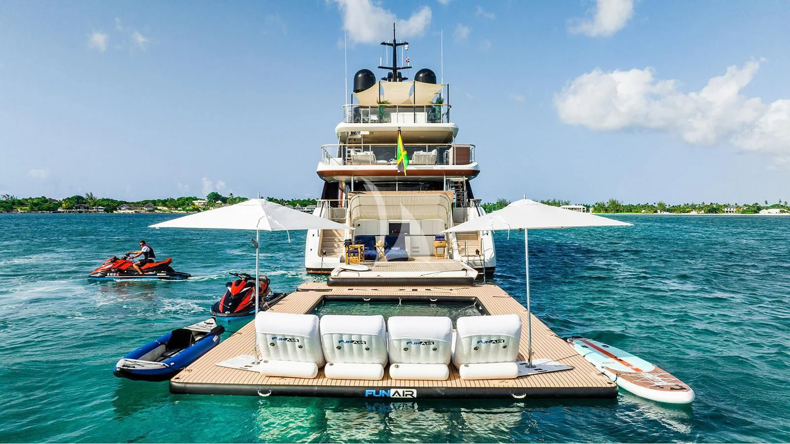 a boat on the water aboard KOJU Yacht for Sale